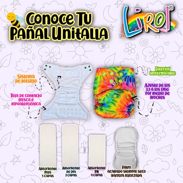 Pañal estampado unitalla - Raíces - Imagen 2